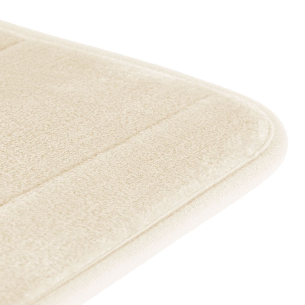 Tapete Ultra Absorvente 60x40cm Soft Antiderrapante 100% Poliéster Off White