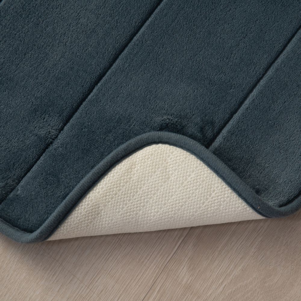 Tapete Ultra Absorvente 60x40cm Soft Antiderrapante 100% Poliéster Petróleo