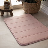 Tapete Ultra Absorvente 60x40cm Soft Antiderrapante 100% Poliéster Rosa