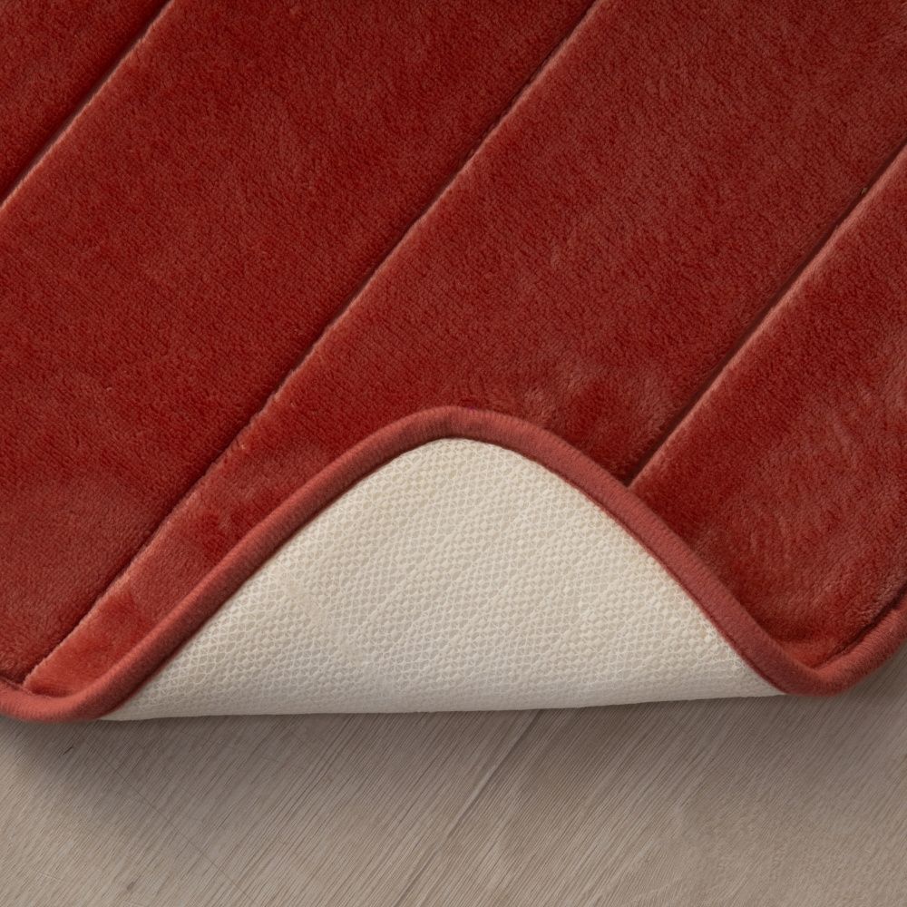 Tapete Ultra Absorvente 60x40cm Soft Antiderrapante 100% Poliéster Terracota