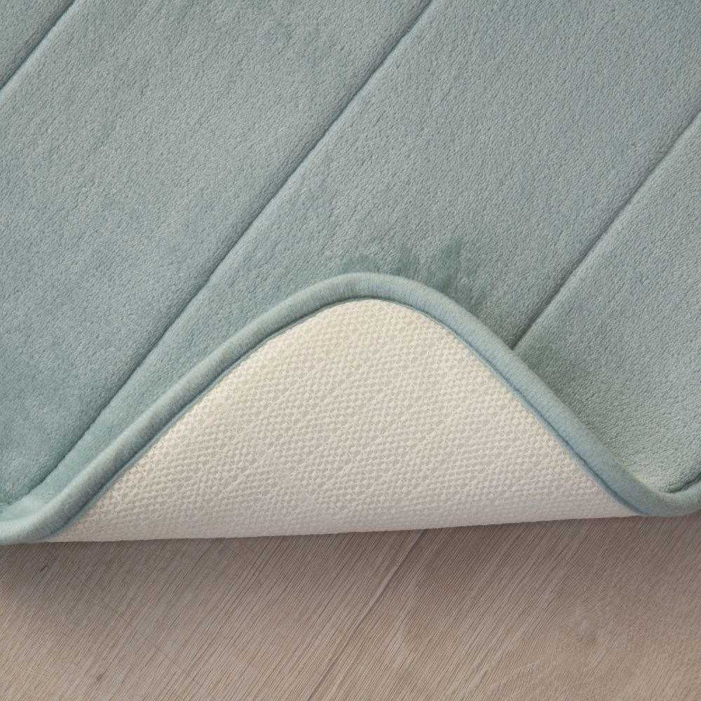 Tapete Ultra Absorvente 60x40cm Soft Antiderrapante 100% Poliéster Verde Claro