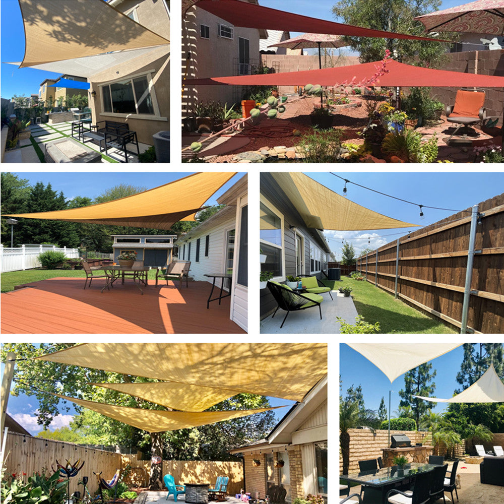 Toldo Triangular Portátil Impermeável Flexível e Resistente Com Proteção UV